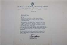 1938 Senior PGA Champ. Frank Christian Photo in Front of Augusta National Clubhouse with 1974 Prov. Letter