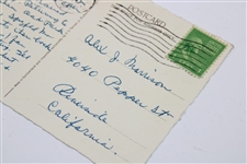 Horton Smith Signed Pinehurst No. 2 Postcard to Alex Morrison - 1949 JSA ALOA