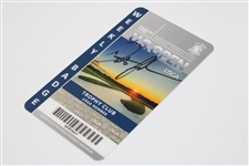 Dustin Johnson Signed 2016 US Open at Oakmont Trophy Club Member Badge JSA #VV50082