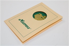 Classic Masters Tournament Gold-Tone Bookmark on Original Cardboard Backing with Card