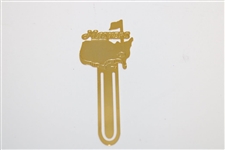 Classic Masters Tournament Gold-Tone Bookmark on Original Cardboard Backing with Card
