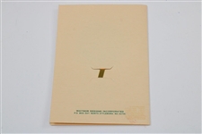 Classic Masters Tournament Gold-Tone Bookmark on Original Cardboard Backing with Card