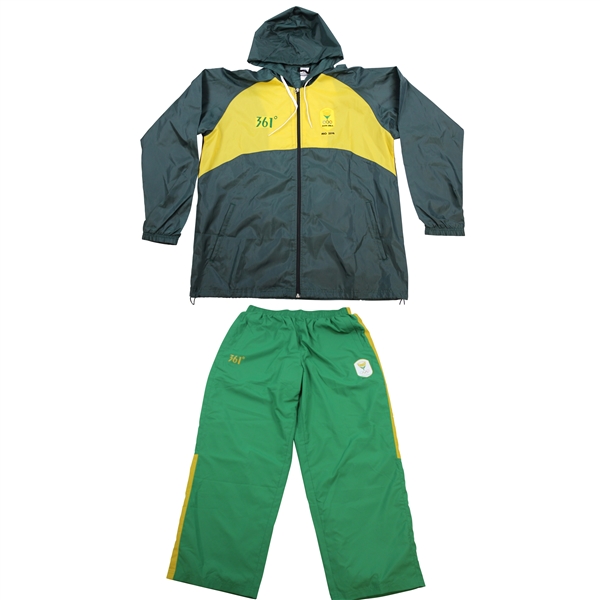 Gary Players Personal 2016 Rio Olympics South Africa Golf Team Captain Rainjacket & Pants with Letter