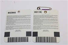Two (2) 2000 Masters Tournament SERIES Badges - #R02965 & #R01192 - Vijay Singh Winner