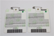 Two (2) 2010 Masters Tournament SERIES Badges - #R04383 & #R04382 - Phil Mickelson Winner