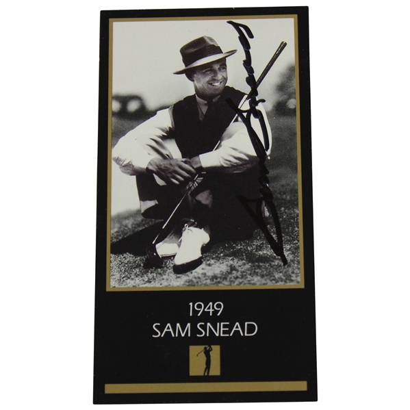Sam Snead Signed 1993 Champions of Golf The Masters Collection 1949 Golf Card JSA ALOA
