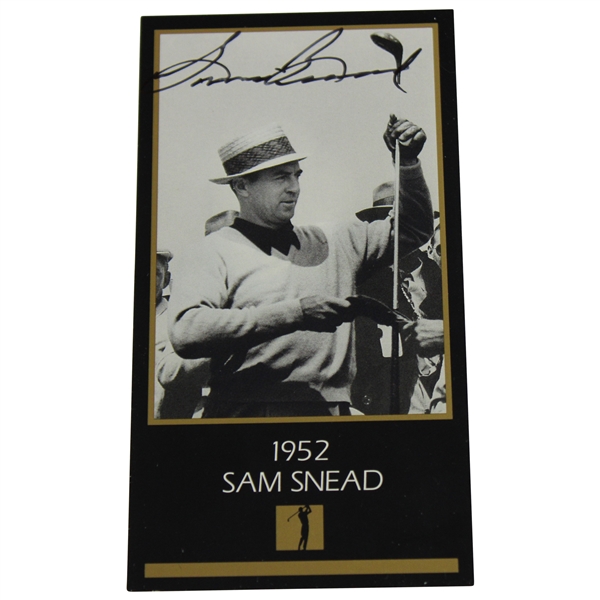 Sam Snead Signed 1993 Champions of Golf The Masters Collection 1952 Golf Card JSA ALOA