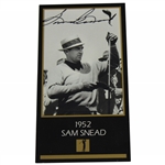 Sam Snead Signed 1993 Champions of Golf The Masters Collection 1952 Golf Card JSA ALOA
