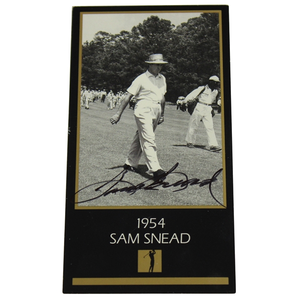 Sam Snead Signed 1993 Champions of Golf The Masters Collection 1954 Golf Card JSA ALOA