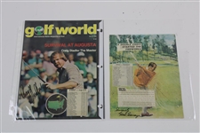 Big 3' Palmer, Nicklaus, & Player plus Nine (9) others Signed Golf World/Magazine Pages JSA ALOA