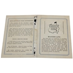 1932-1934 Earliest Known Augusta National Golf Club Scorecard