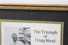 Craig Wood 1941 Masters Champion Signed Photo Display - Framed JSA #XX48174