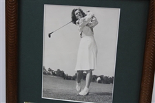 Babe Didrikson Zaharias Signed Cut with Photo/Cards Display - Framed JSA #XX48162