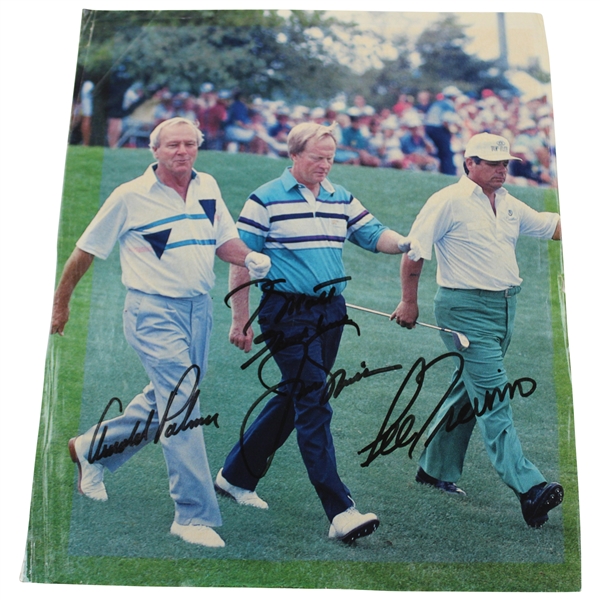 Arnold Palmer, Jack Nicklaus & Lee Trevino Signed Magazine Page JSA #XX48166