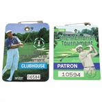 1999 & 2001 The Memorial Tournament Patron Series Badges - Ben Hogan & Payne Stewart