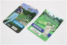 1999 & 2001 The Memorial Tournament Patron Series Badges - Ben Hogan & Payne Stewart