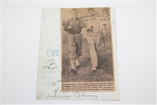 1936 Johnny Goodman & Lawson Little Evening News Wire Photo
