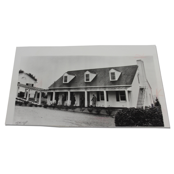 1953 President Eisenhower New Office at Augusta National with Secret Service Agents Press Photo
