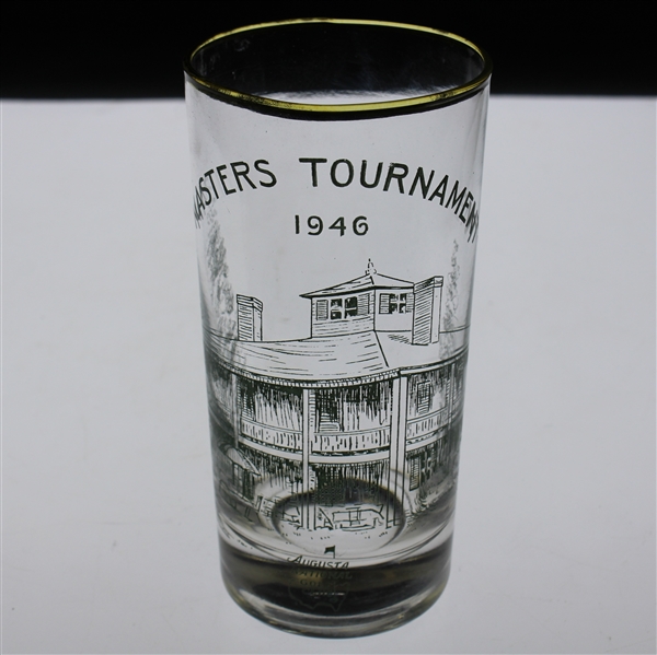 1946 Masters Tournament Clubhouse Contestant/Member Gifted Glass