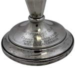 1938 California Golf Club Championship Sterling 2nd Flight Runner-Up Trophy  won by Wesley G. Cannon