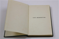 1920 'Golf Architecture' 1st Ed. Book by Dr. A. Mackenzie with Pencil Inscription from Sister Mary