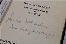 1920 'Golf Architecture' 1st Ed. Book by Dr. A. Mackenzie with Pencil Inscription from Sister Mary