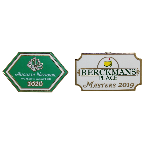2020 Augusta National Womens Amateur Pin (Cancelled) Plus 2019 Berckmans Place Pin