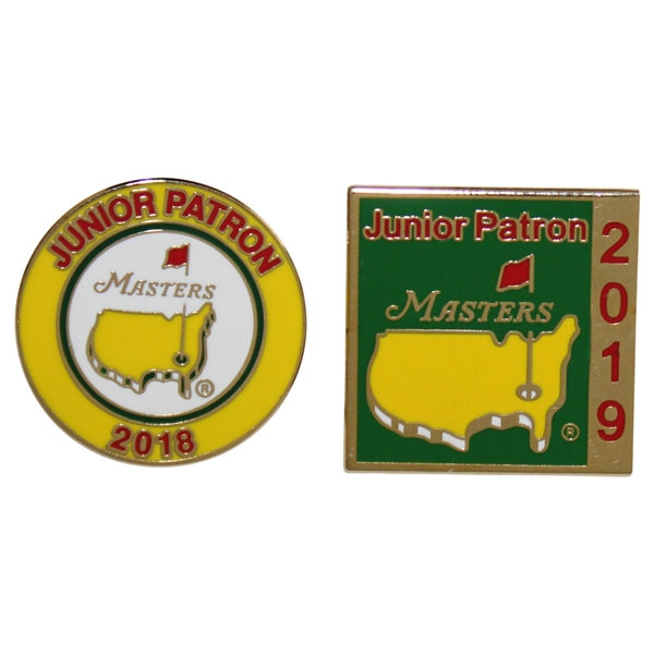 2018 & 2019 Masters Junior Patron Pins - Circle & Square