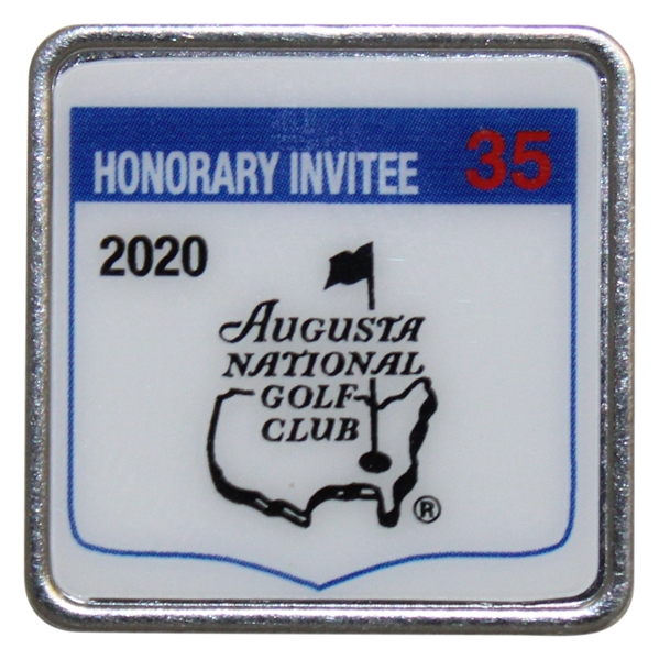 2020 Augusta National Golf Club Masters Tournament Honorary Invitee Contestant Badge #35