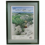 Payne Stewart & Team USA Plus Captain Signed 1991 Ryder Cup at Kiawah Island Poster - Framed JSA ALOA