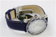 Bobby Jones SS Watch in Wooden Case with 2 Interchangeable Bands - New Battery & New with Tags