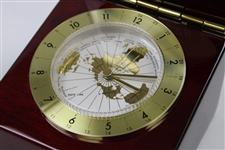 Masters 'Clubhouse' World Desk Clock in Wooden Case