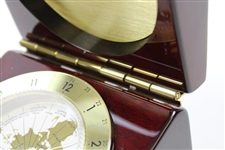 Masters 'Clubhouse' World Desk Clock in Wooden Case