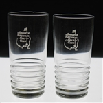 Set of Two (2) Vintage Augusta National Golf Club Ridged Beer Glasses