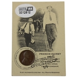 Francis Ouimet & Eddie Lowery 1913 Penny Card AUTH INK “Office Proof 1 of 1”