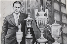 Bobby Jones with Grand Slam Trophies 1971 Press Photo