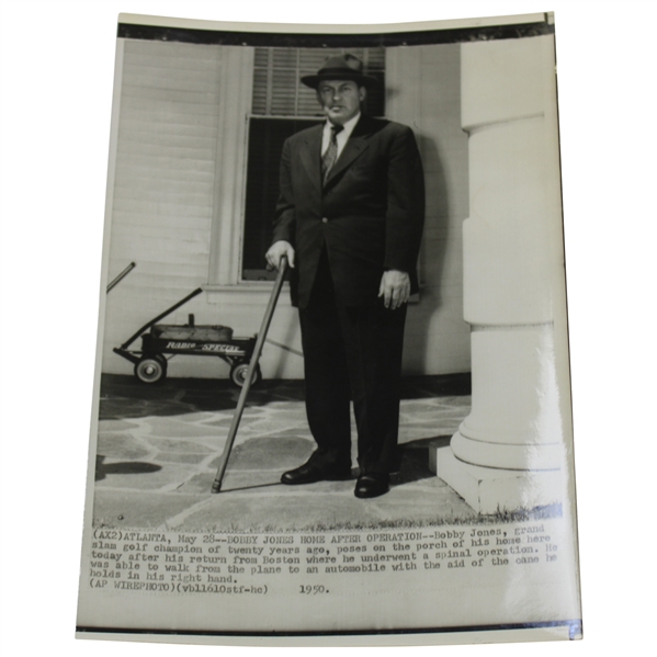 1950 Bobby Jones After Operation at His Home in Atlanta Press Photo - 1959 Houston Post
