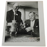1963 Bobby Jones Receives the Walter Hagen Award at Augusta National AP Press Photo - 1989 Chronicle