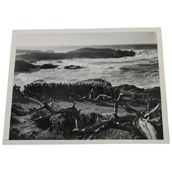 1951 Cypress Point Hole #16 Crosby Pro-Am Jack Burke Driving Wire Photograph 