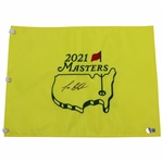 Lee Elder Signed 2021 Masters Embroidered Flag BECKETT #BB49225