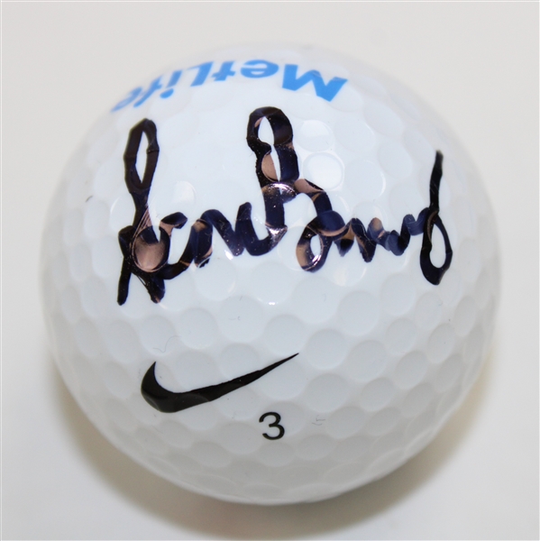 Sam Burns Signed Nike Metlife Logo Ball JSA ALOA