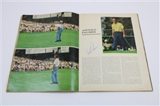 Arnold Palmer Signed 1966 Sports Illustrated Magazine Plus Two (2) Post Cards Jsa Aloa