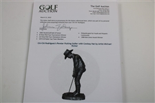 Chi-Chi Rodriguez's Pewter Putting Golfer with Cowboy Hat by Artist Michael Richer