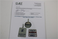 Chi-Chi Rodriguez's Personal Group of Three (3) Bag Tags - 1974 Byron Nelson Classic, Mauna Lani, & VPMI XI