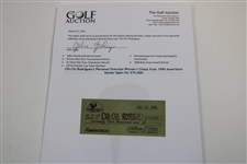 Chi-Chi Rodriguez's Personal Oversize Winner's Check from 1990 Ameritech Senior Open for $75,000