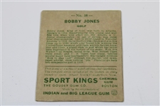 1933 Bobby Jones Sport King Goudey Card No. 38