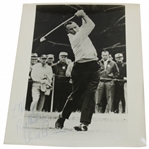 Arnold Palmer Signed 8x10 Black & White Post-Swing Photo - Personalized JSA ALOA