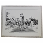 Ben Hogan Signed Ltd Ed Graphite Pencil Lithograph Sample Only 1953: The Hogan Year JSA ALOA