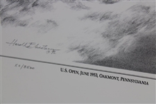 Ben Hogan Signed Ltd Ed Graphite Pencil Lithograph Sample Only '1953: The Hogan Year' JSA ALOA