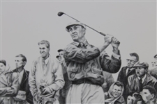Ben Hogan Signed Ltd Ed Graphite Pencil Lithograph Sample Only '1953: The Hogan Year' JSA ALOA